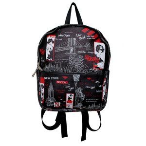 Women Girls Fashion Daypack New York Design Travel Work Small Backpack - Brown